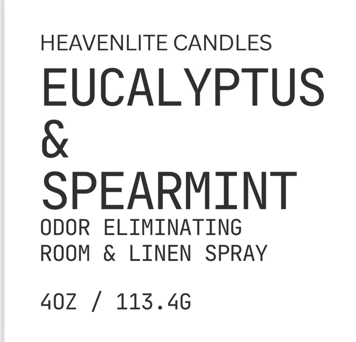 Eucalyptus Spearmint 4oz Room Spray