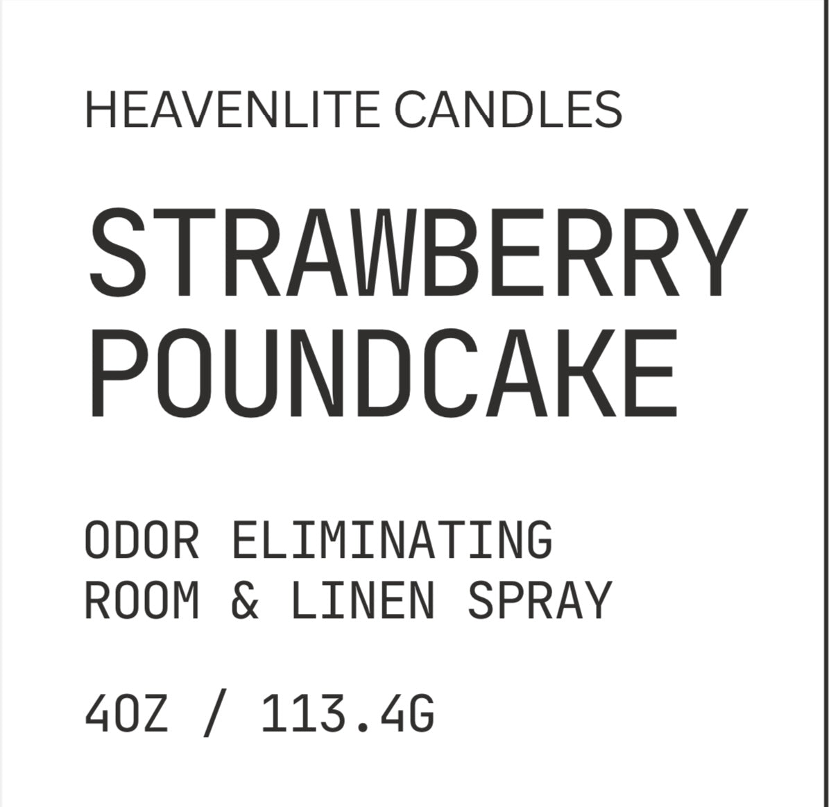 Strawberry Poundcake 4oz Room Spray