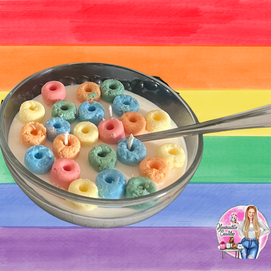 Fruit loop cereal bowl