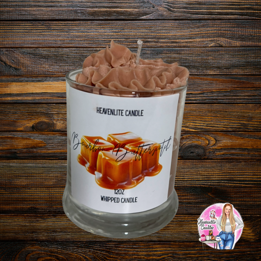 Bourbon Butterscotch 12oz whipped candle