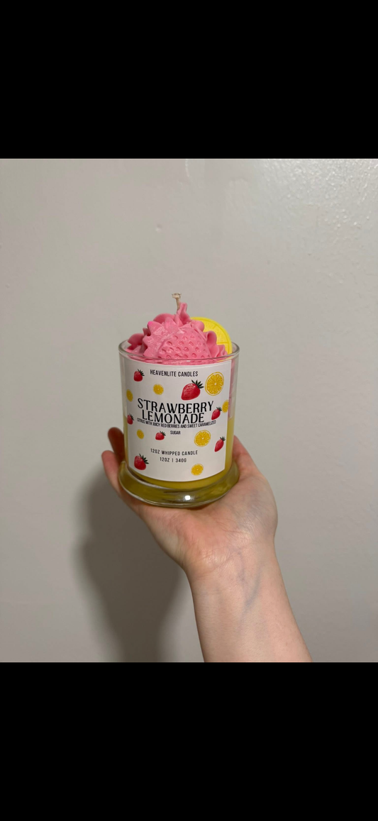 Strawberry Lemonade 12oz whipped candle