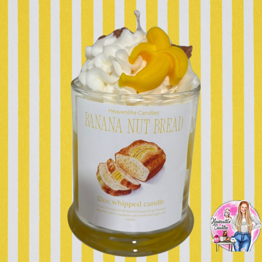 Banana nut bread 12oz whipped candle