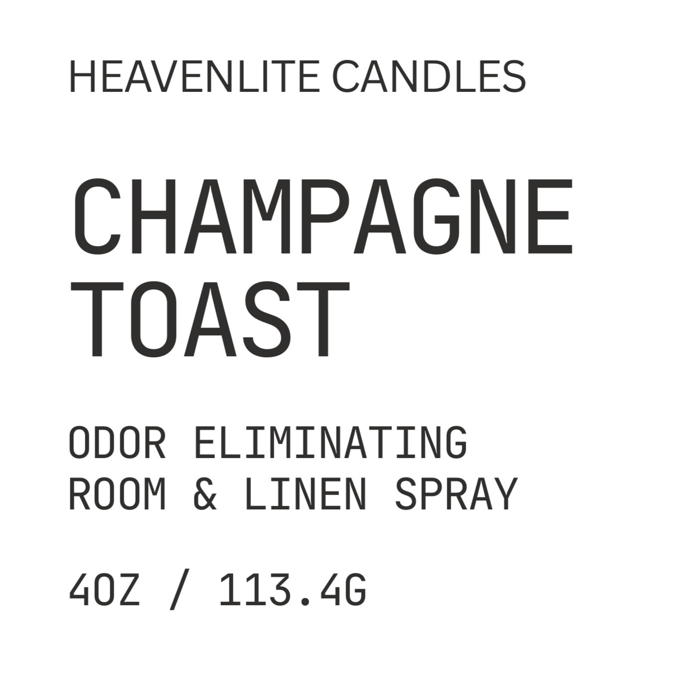 Champagne Toast 4oz Room Spray