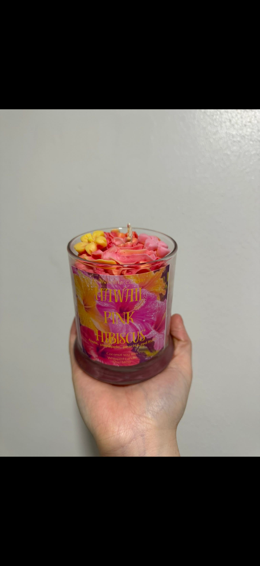 Hawaii Pink Hibiscus 12oz whipped candle