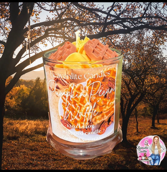 Pumpkin pecan waffle 12oz whipped candle