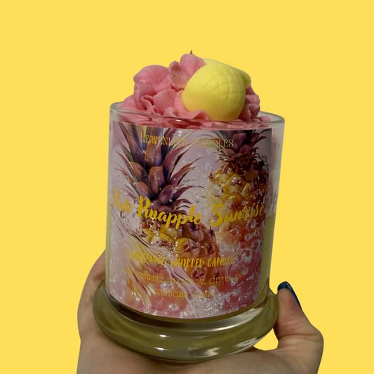 Pink Pinapple Sunrise 12oz Whipped Candle